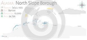 Map of North Slope Borough in Alaska photo