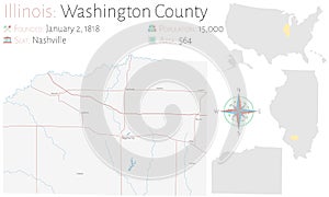 Map of Washington County in Illinois photo