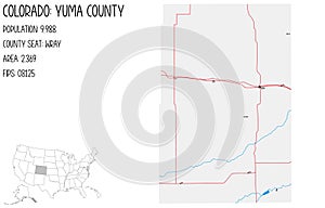 map of Yuma County in Colorado, USA photo