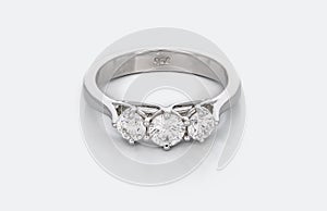 Large Diamond Solitaire Engagement or Wedding Ring