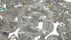 Large Diamonds and gemstones isolated white