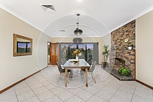 Large dining room by the bush