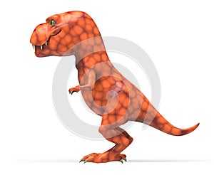 A large dinosaur TIREX. 3D illustration on white background