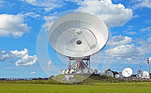 Large dish receivers for satellite communication in Burum The Netherlands