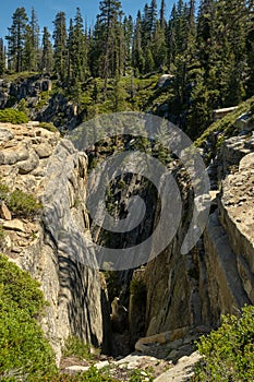 Large Dropoff Along Trail On Taft Point