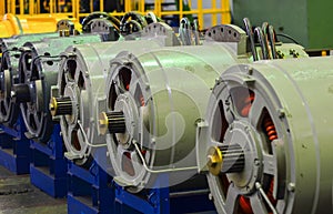 Large electric motors for mining trucks.