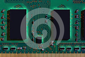 Large elements of the SSD memory storage for a modern microchip of a new generation based on nanometer technology, transistor and