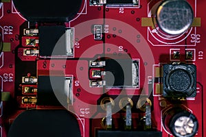 Large elements of a video card for a modern new generation microchip based on nanometer technology, transistor and processor