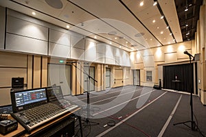 Large empty recording studio interior