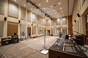 Large empty recording studio interior