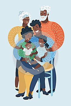 Large family portrait. African people