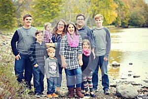 Large Family by River