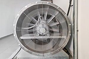 Large fans in the technical areas of the building. Industrial air fan