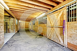 Large farm horse stable barn.