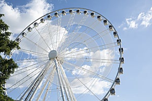 Large ferris wheel.