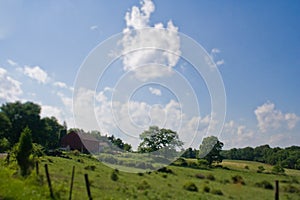 Large field and barn in rural Pennsylvania