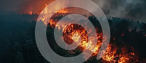 Large Fire Engulfs Forest