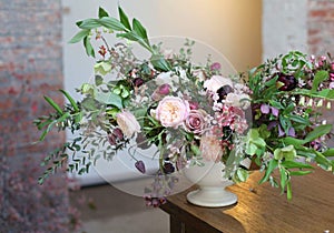 Large Floral Arrangement in Urn