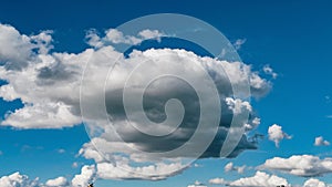 Large fluffy cumulus clouds