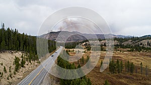 large forest fire in idaho