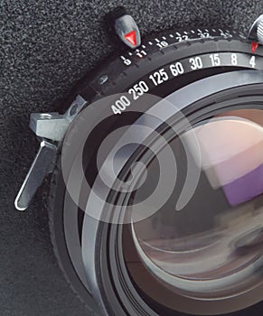 Large format camera lens in macro