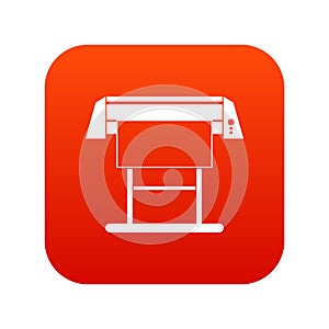Large format inkjet printer icon digital red