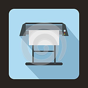 Large format inkjet printer icon, flat style