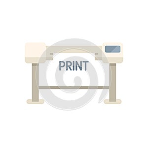 Large format printer printing on white background