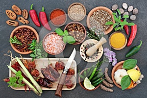 Large Fresh and Dried Herb and Spice Collection