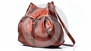 Large Front Handle Brown Leather Bucket Bag - Consumer Culture Critique