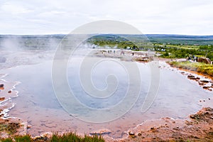 Large fumarole in Iceland northen Europe