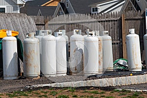 large gas cylinders empty water natural energy