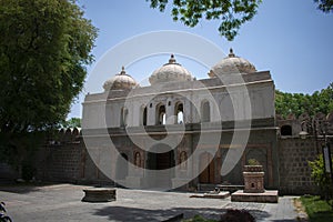 Large Gate and Fortified Entrance of Holkar Era Campus at Indore