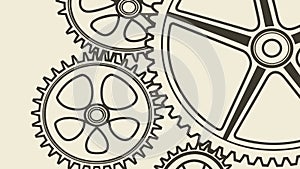 Large Gear Wheel, Industrial Machine Element Vector, vector design Generative AI