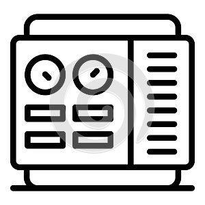 Large generator icon outline vector. Diesel power