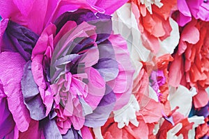 Large Giant bendable Paper Flowers. Big pink roses made from paper. DIY big paper flower made from corrugated paper and EVA Foam