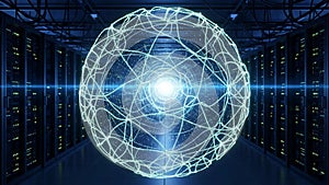 A high tech futuristic setting focused on advanced computing or