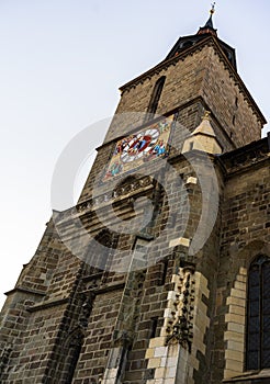 Large Gothic building of the Black Church Biserica Neagra in Brasov, Romania photo