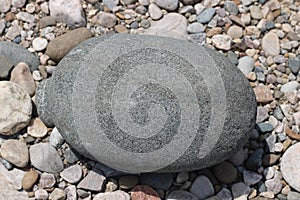Large Grauwacke stone in the River