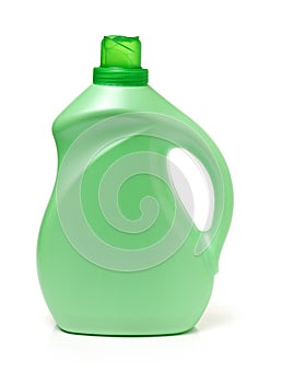 a large green laundry detergent bottl