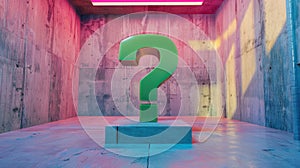 The Neon Question Mark.AI generated image