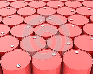 Large group of barrels