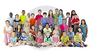 Large Group of Children Smiling