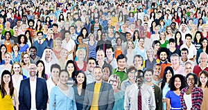 Large Group of Diverse Multiethnic Cheerful People Concept