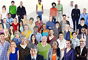 Large Group of Diverse Multiethnic Cheerful People Concept