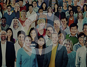 Large Group of Diverse Multiethnic Cheerful People Concept