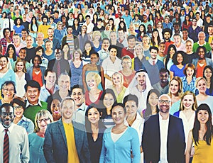 Large Group of Diverse Multiethnic Cheerful People Concept