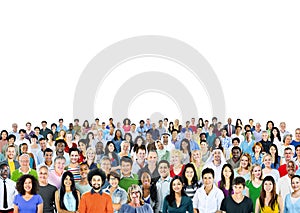 Large Group of Diverse Multiethnic Cheerful People Concept