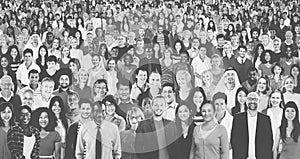 Large Group of Diverse Multiethnic Cheerful People Concept