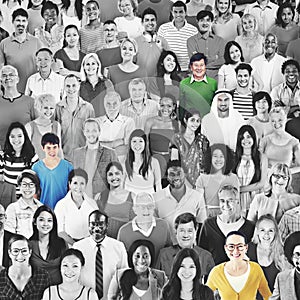 Large Group of Diverse Multiethnic Cheerful People Concept